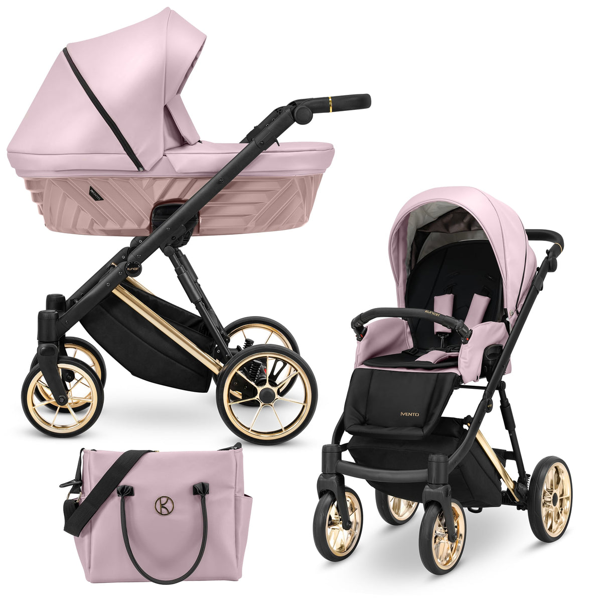 Kunert Ivento Premium 2-in-1 Stroller – Eco Pink Metalic – image 1
