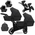 Kunert Brav Duo 3-in-1 Twin Stroller – Black Eco – image 1