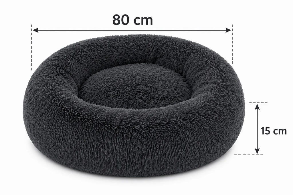 Kunert Round fluffy dog & cat bed MILO 80 cm – grey - photo 7