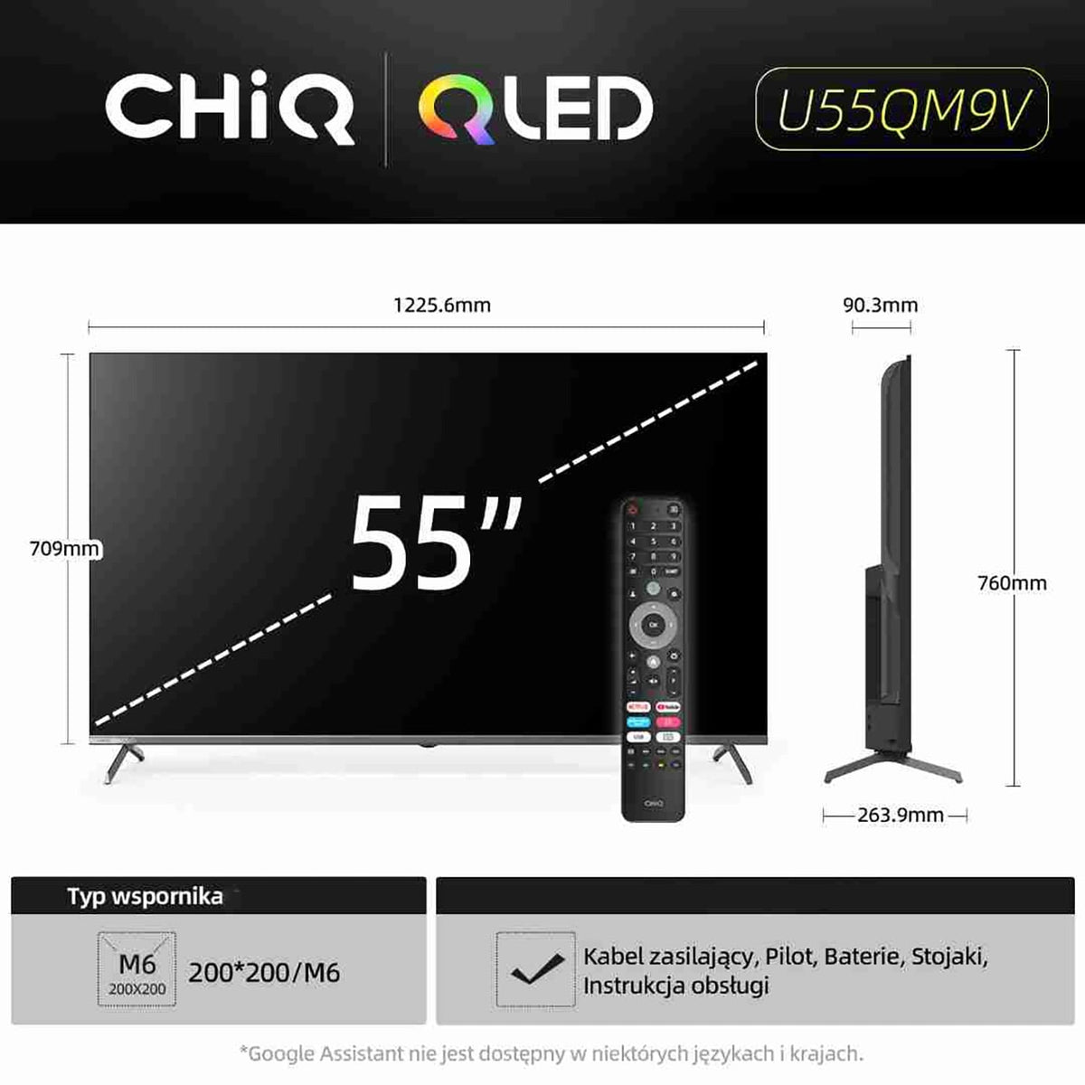 CHiQ U55QM9 55" 4K Frameless Google TV - photo 9