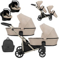 Kunert Brav Duo 3-in-1 Twin Stroller – Cream – image 1
