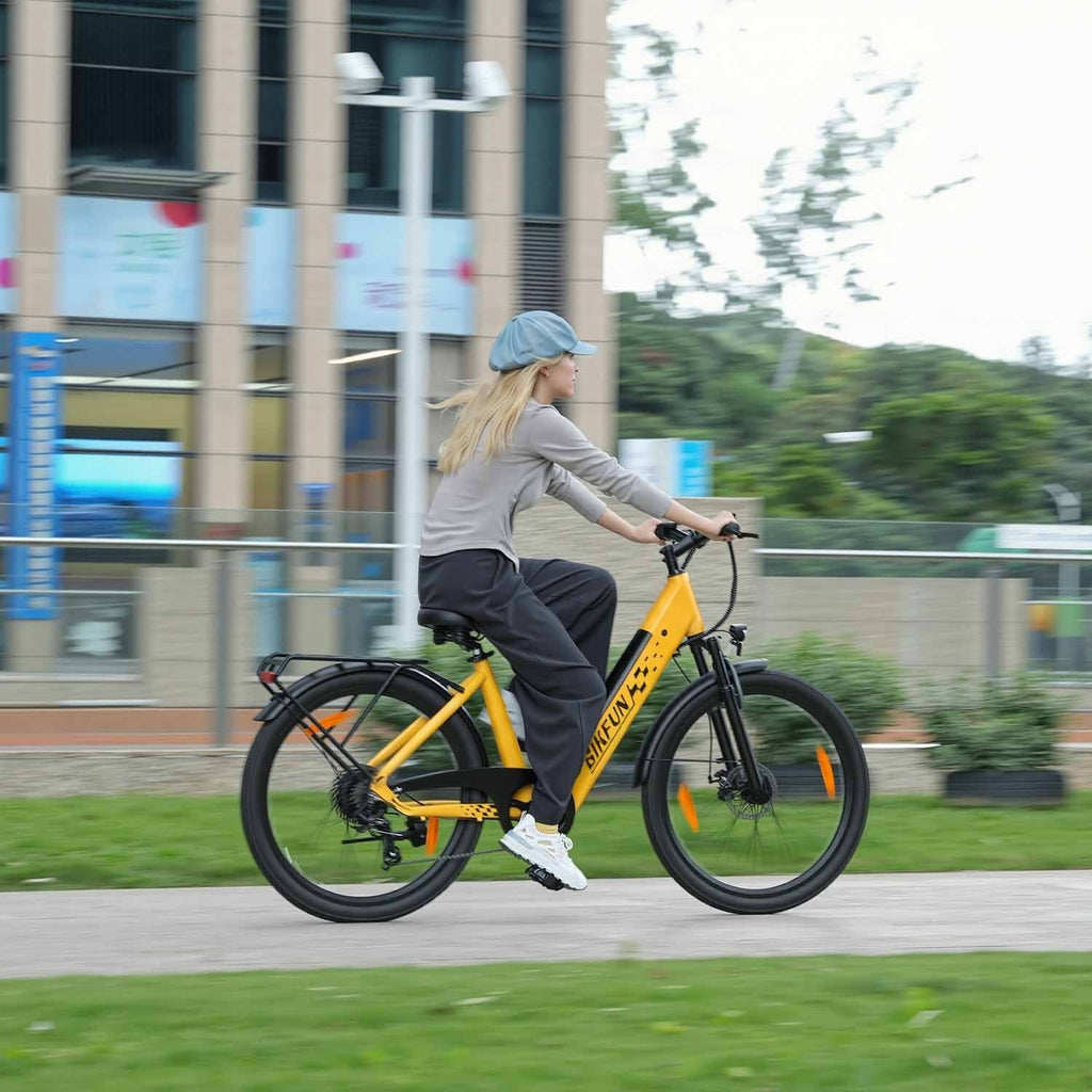 Bikfun AMAK00053 Women's Electric Bike 26" – Yellow - photo 13