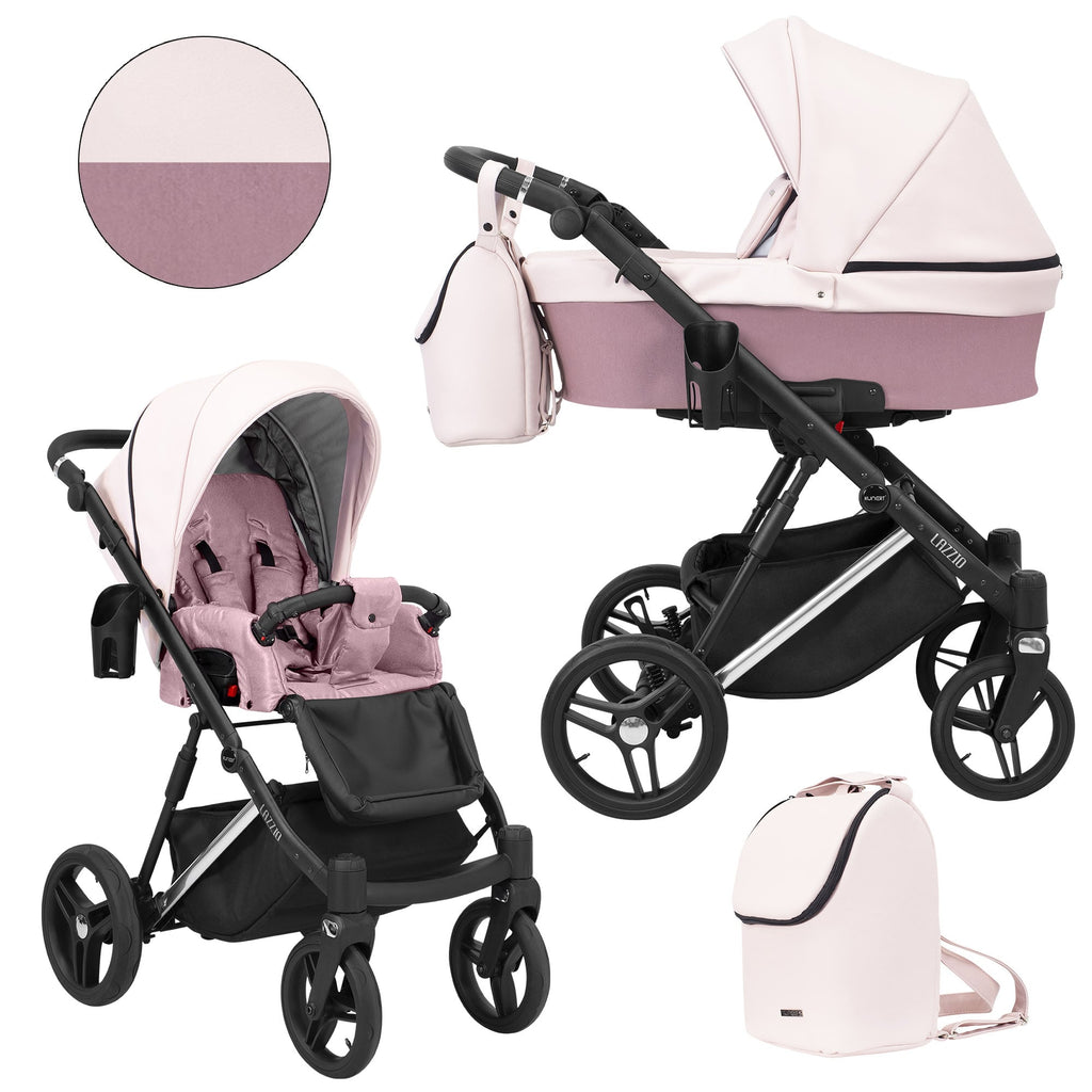 Kunert Lazzio Premium 2-in-1 Stroller – Pink Eco – image 1