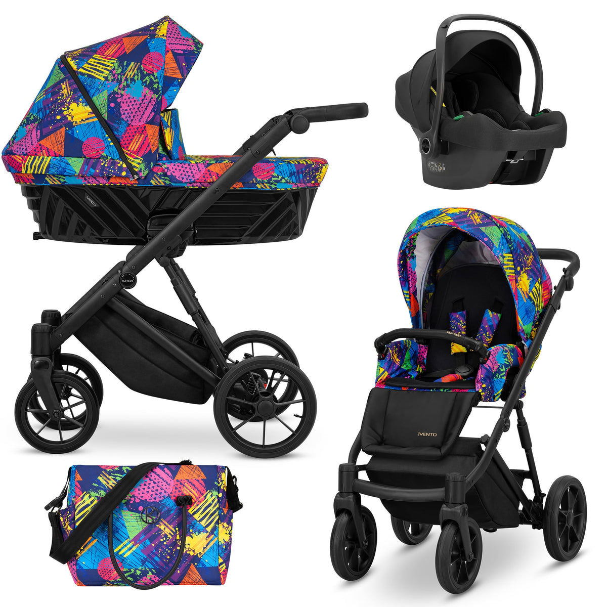 Kunert Ivento 3-in-1 Stroller – Colors Impresion – image 1