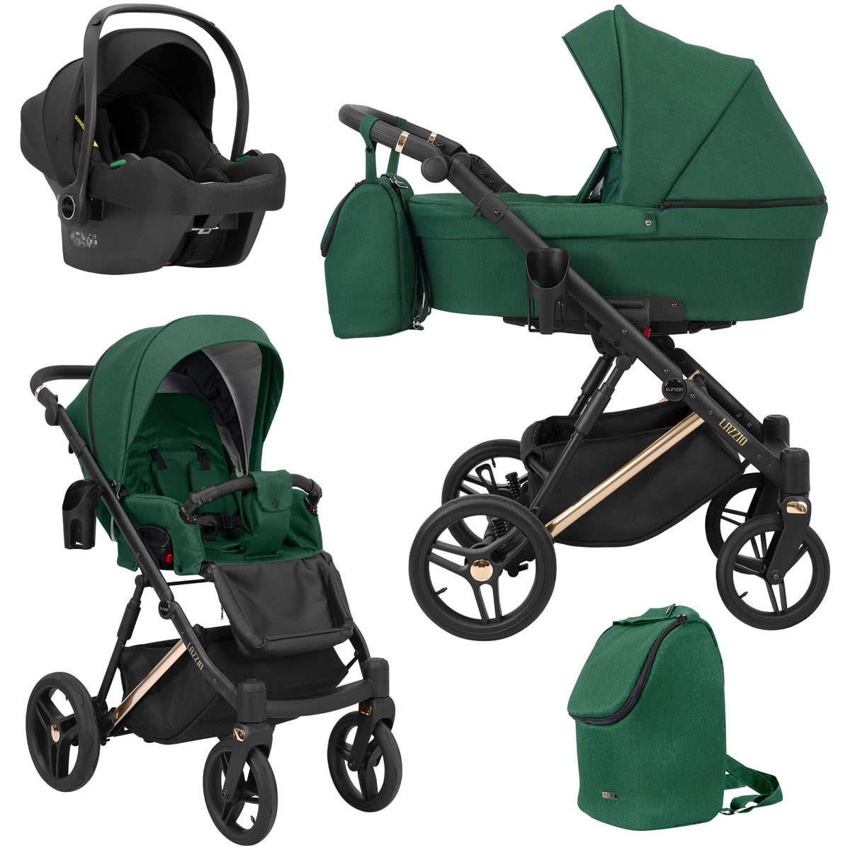 Kunert Lazzio Premium 3-in-1 Stroller – Green – image 1