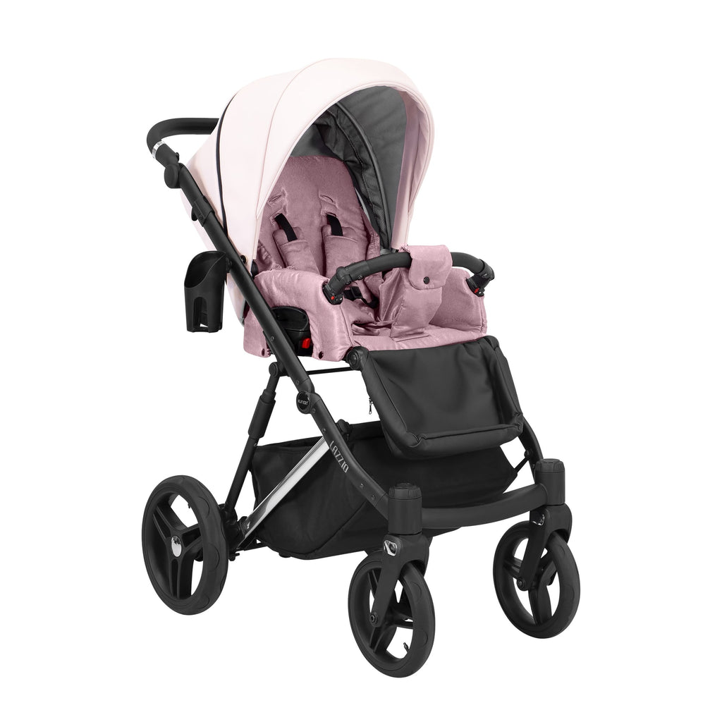 Wózek dziecięcy Kunert Lazzio Premium 3w1 - Srebrna rama - kolor: Róż Eco