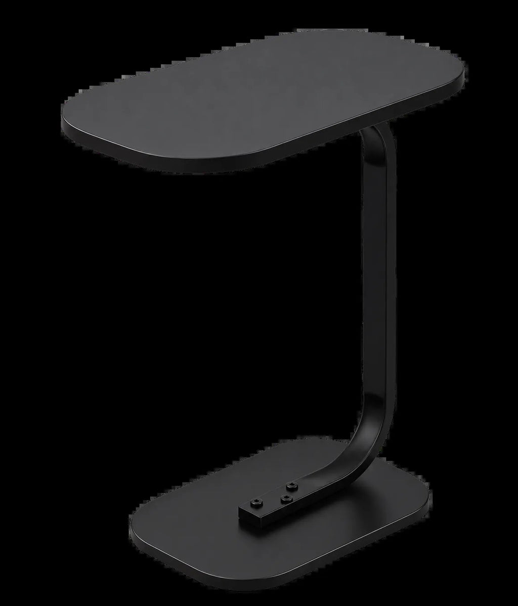 Kunert C-shaped side table Vero for sofa and laptop – black