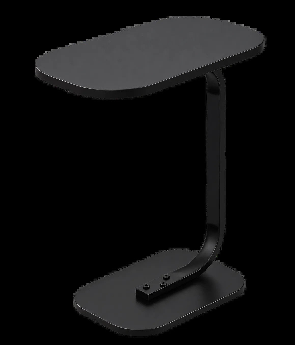 Kunert C-shaped side table Vero for sofa and laptop – black