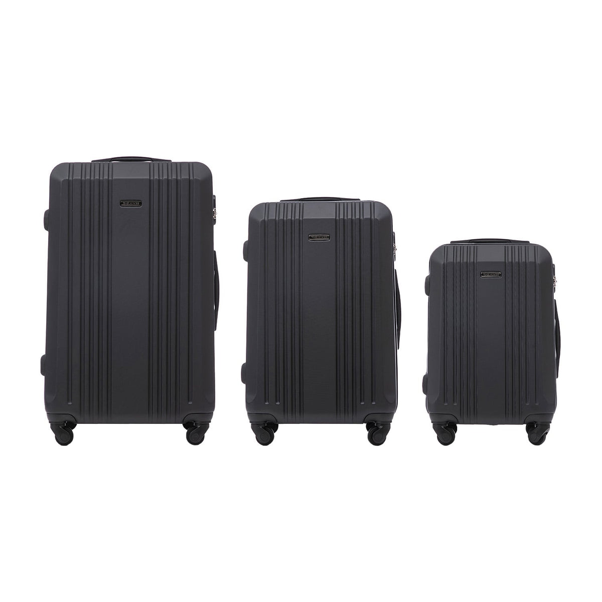 Wings Kestrel 3-Piece Hard Shell Suitcase Set – Black