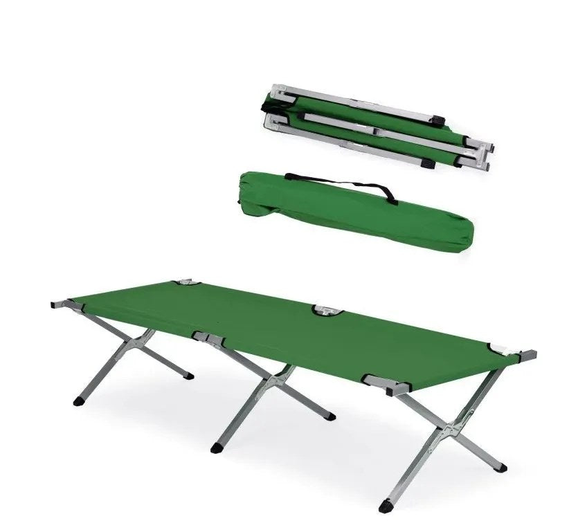 Kunert Folding camp bed Iron with carry bag, up to 120 kg – green - photo 4