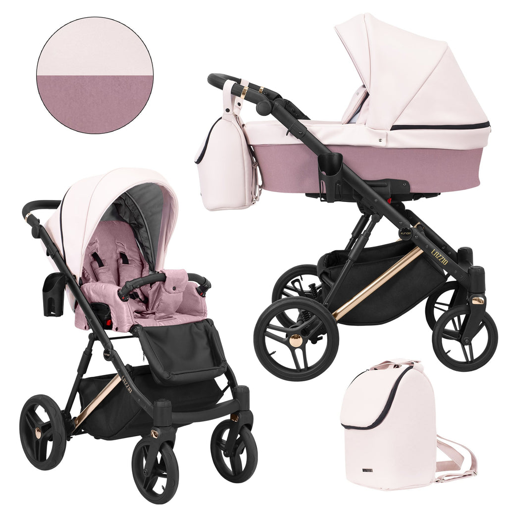 Wózek dziecięcy Kunert Lazzio Premium 2w1 - Miedziana rama - kolor: Róż Eco