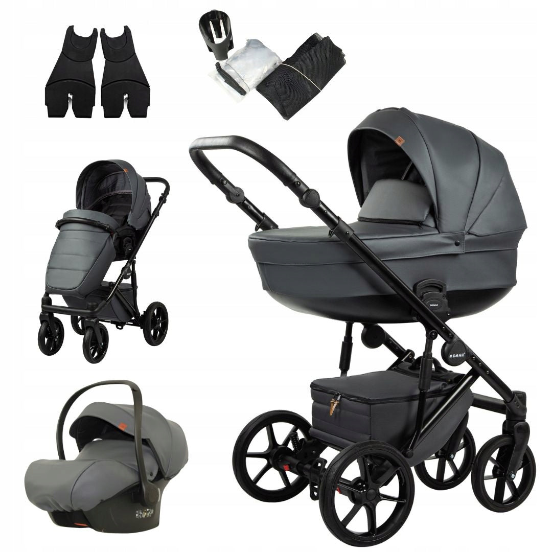MOMMO Deluxe 3-in-1 Stroller – Grey – image 1