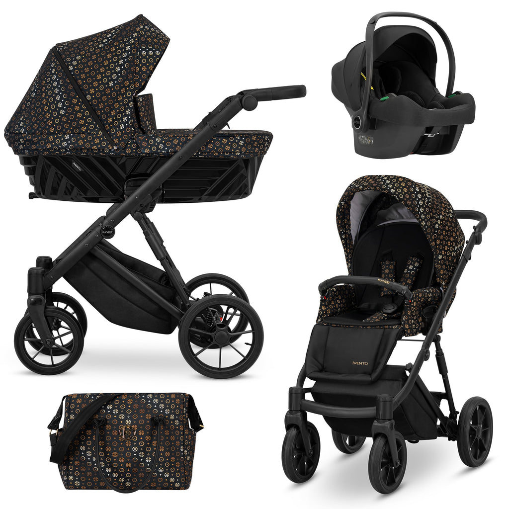 Kunert Ivento 3-in-1 Stroller – Black Style – image 1