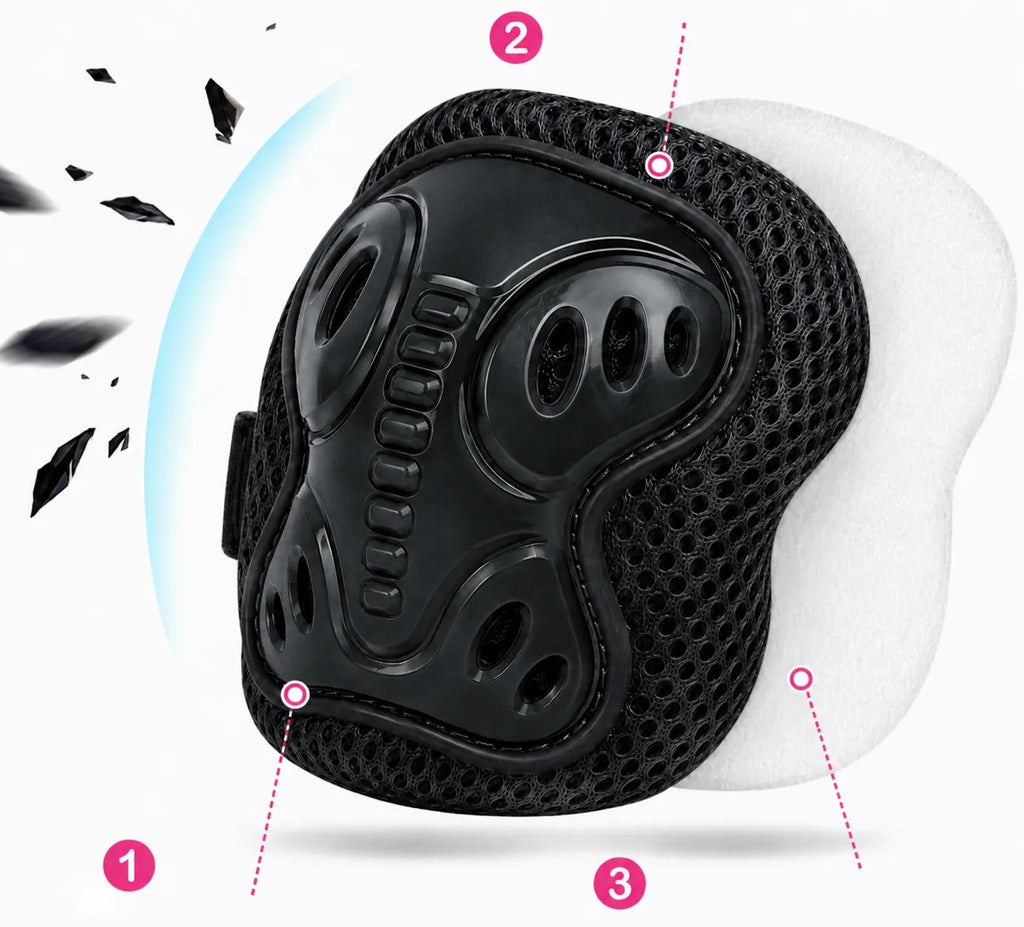 Kunert Kids protective gear set Kely 2, 6-piece: knee, elbow and wrist guards – black - photo 5