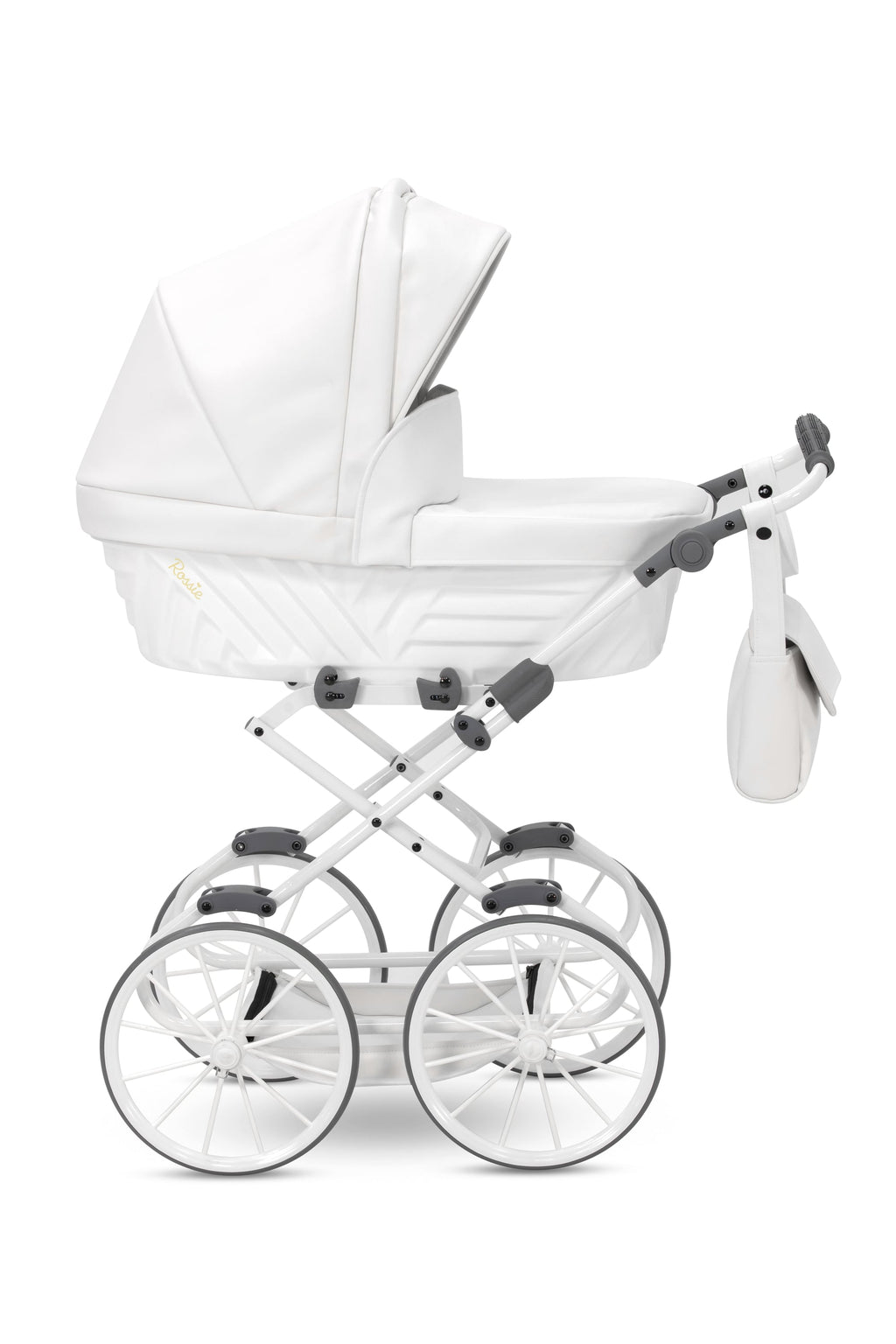 Kunert Rossie Doll Pram – White Pearl Eco – image 3