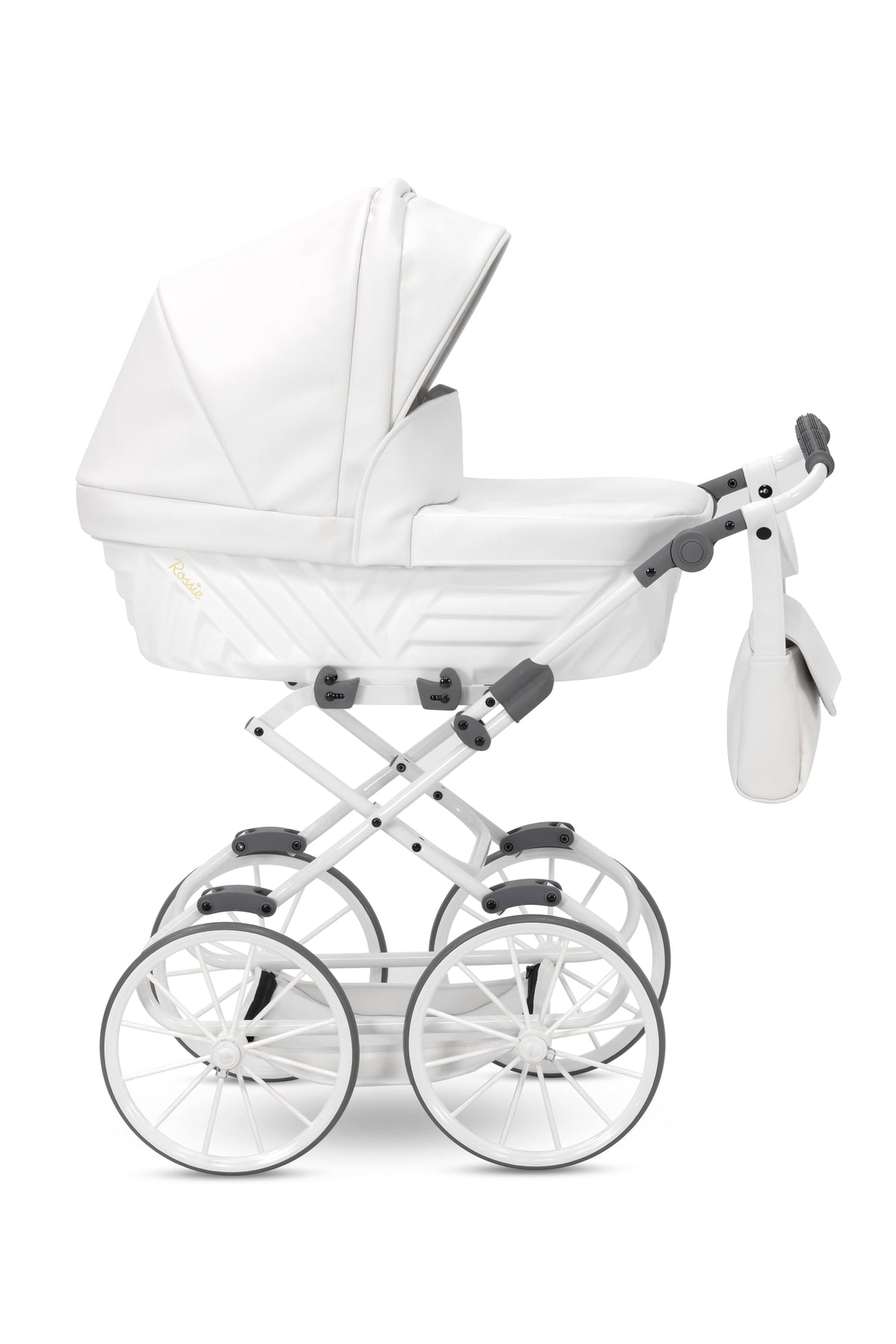 Kunert Rossie Doll Pram – White Pearl Eco – image 3