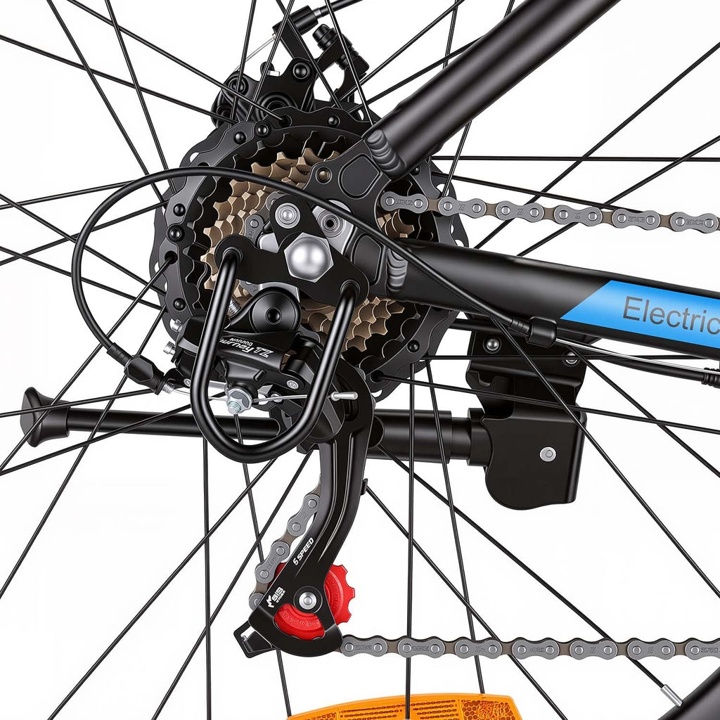 Ancheer Electric Mountain Bike 27.5" – Black / Blue - photo 5
