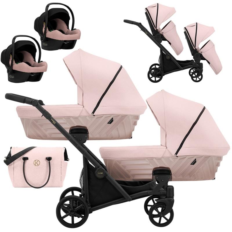 Kunert Ivento Duo 3-in-1 Twin Stroller – Dove Grey – image 2