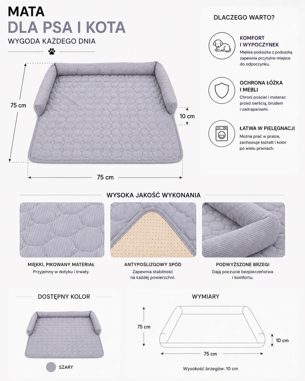 Kunert Pet protection mat NUKA for dogs and cats – grey - photo 8