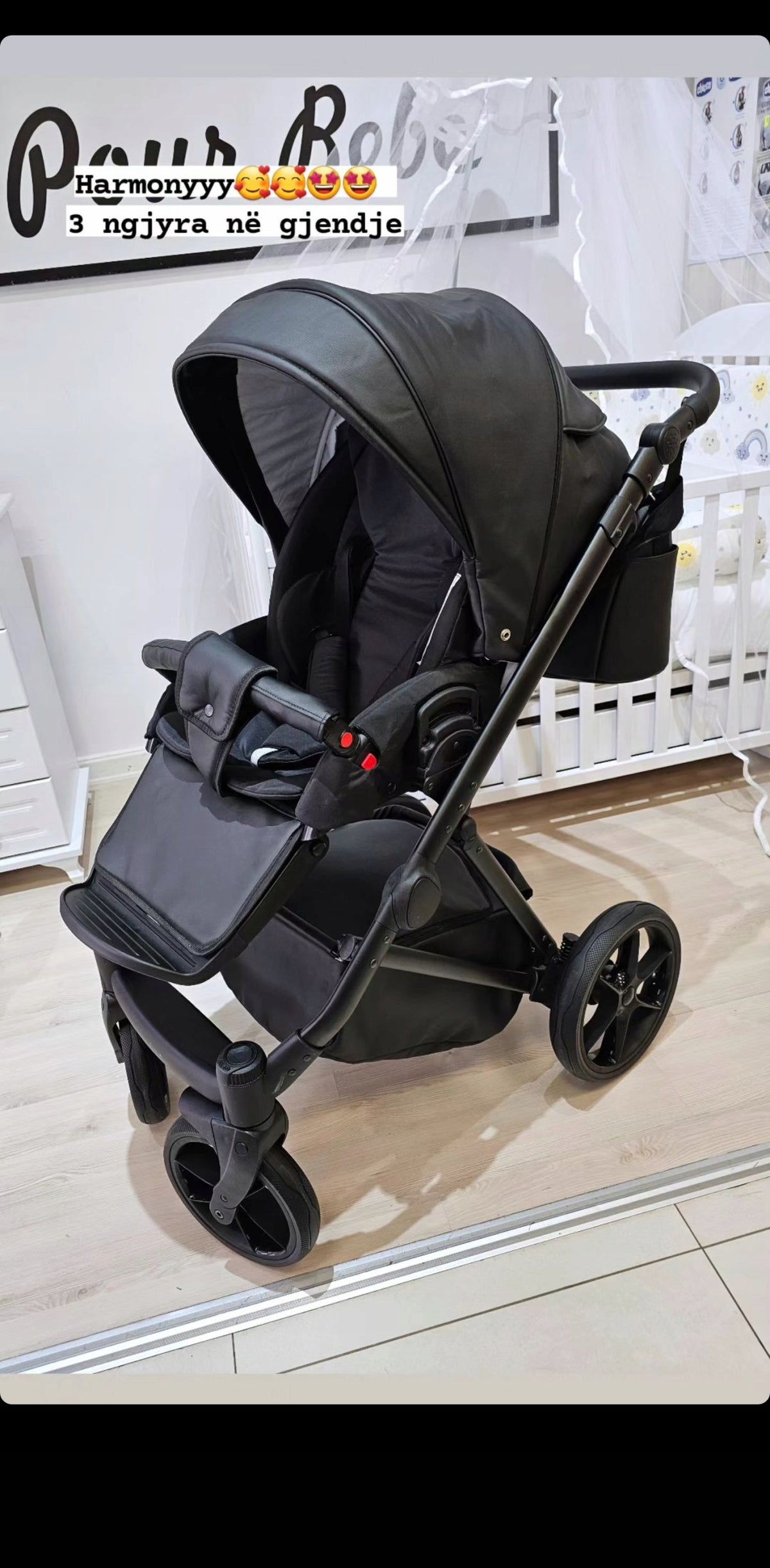 MOMMO Harmony 2-in-1 Stroller – Black – image 11