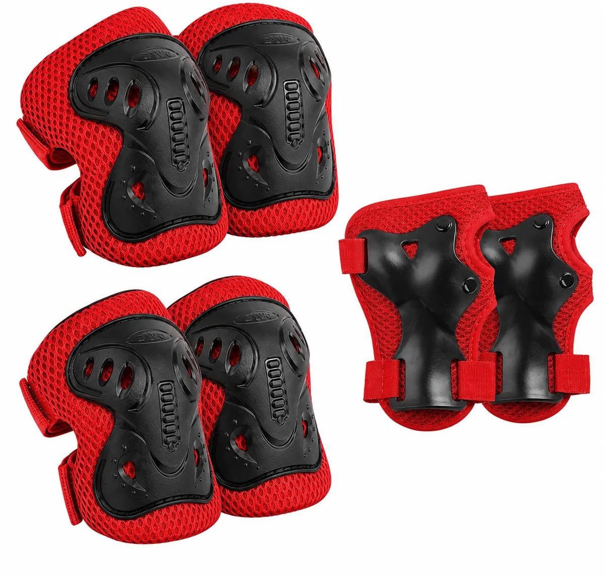 Kunert Kids protective gear set Tomi 2, 6-piece: knee, elbow and wrist guards – black-red - photo 5