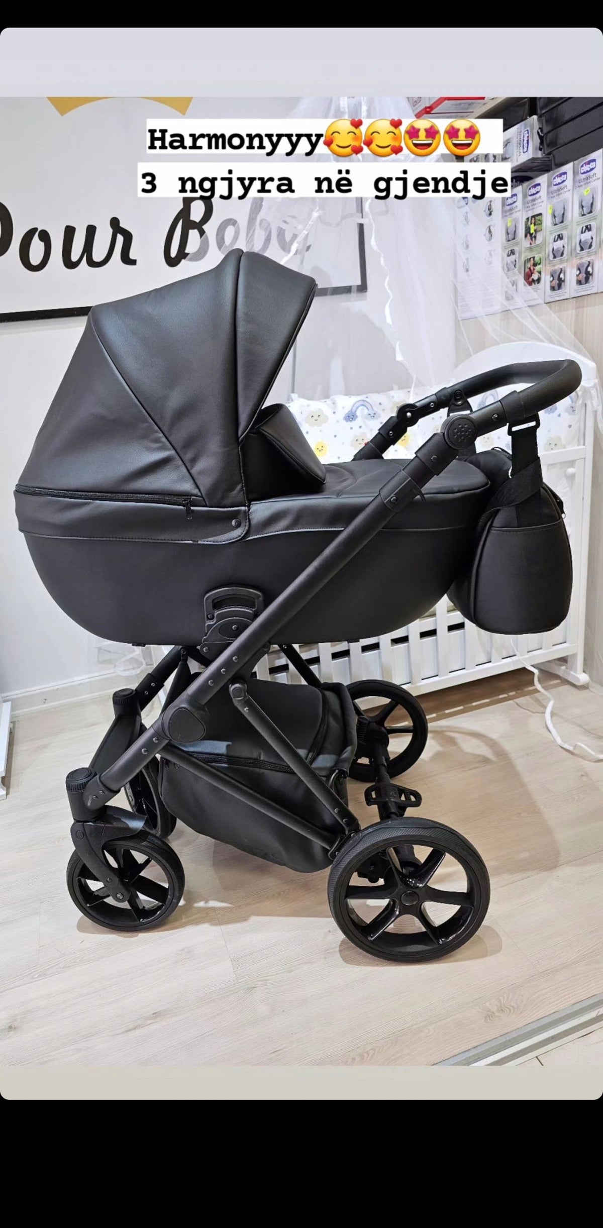 MOMMO Harmony 2-in-1 Stroller – Black – image 10