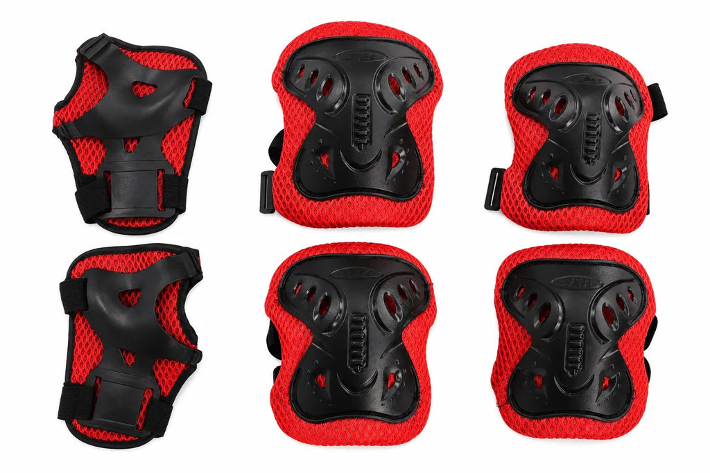 Kunert Kids protective gear set Tomi 2, 6-piece: knee, elbow and wrist guards – black-red - photo 6