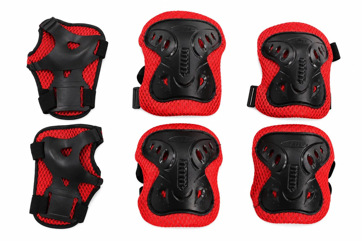 Kunert Kids protective gear set Tomi 2, 6-piece: knee, elbow and wrist guards – black-red - photo 6