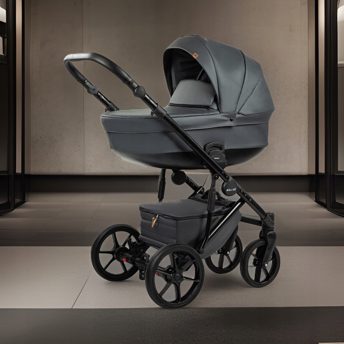 MOMMO Deluxe 3-in-1 Stroller – Grey – image 16