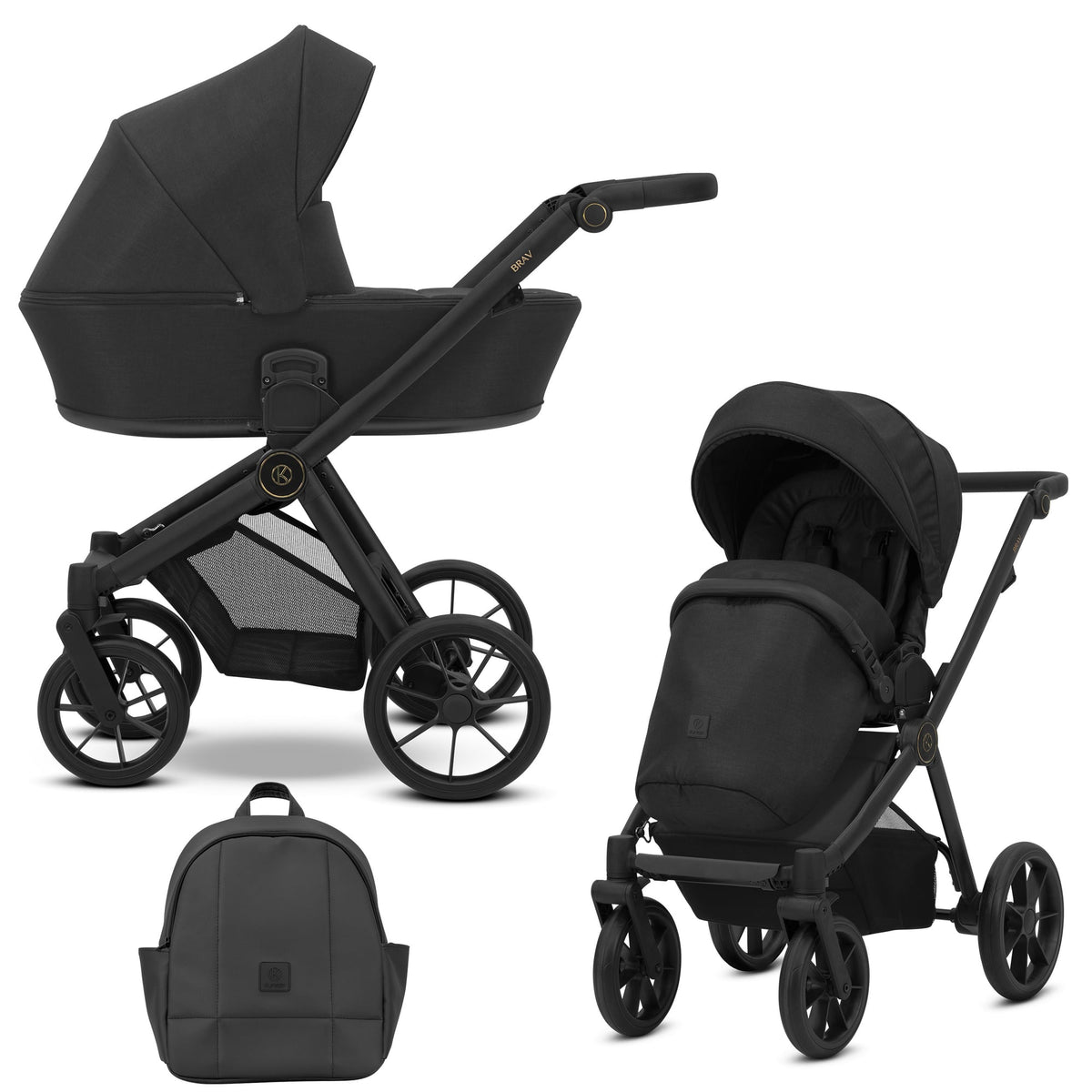 Kunert Brav 2-in-1 Stroller – Black – image 1