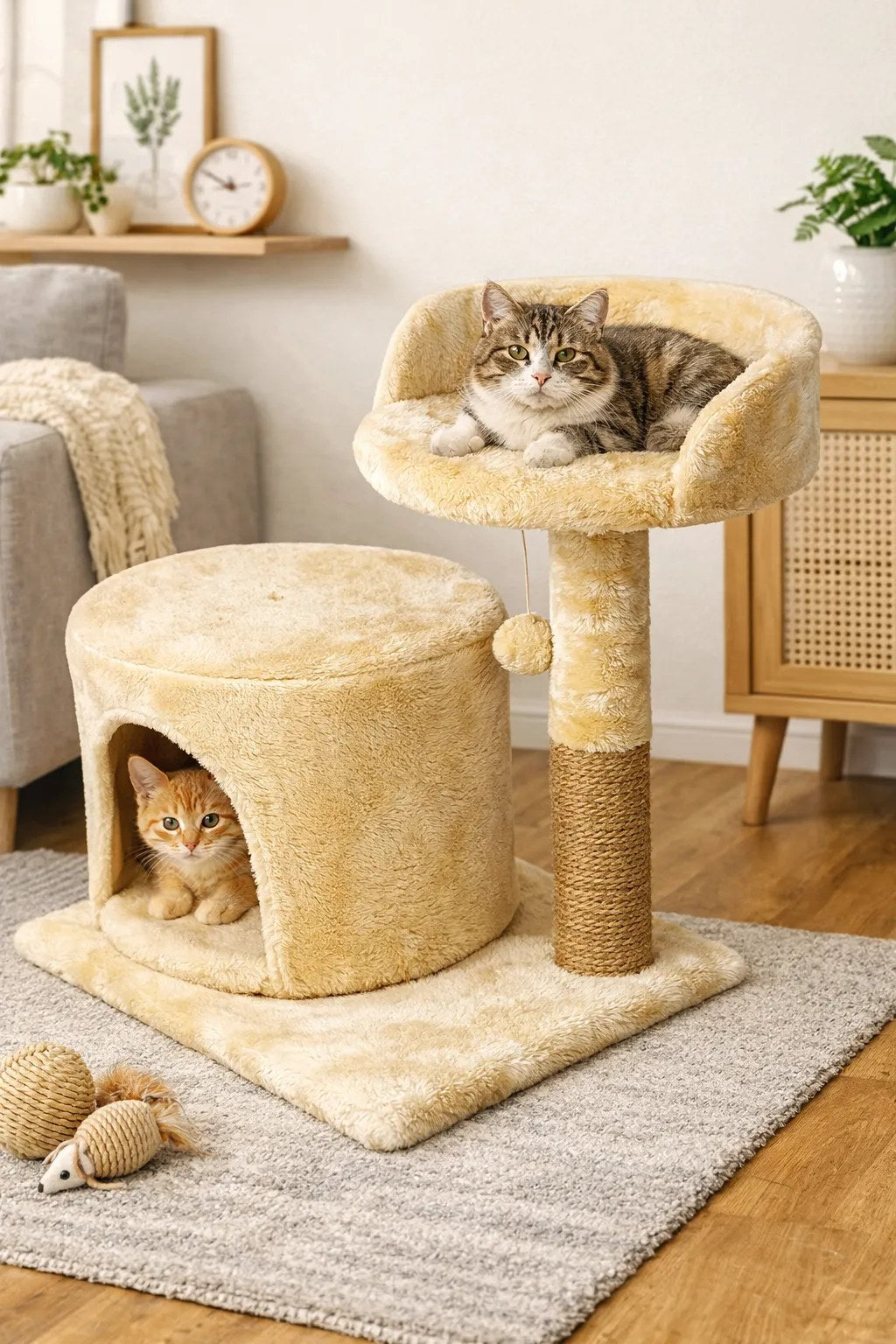 Kunert Cat tree Puffi with cave and bed - photo 4