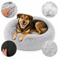 Kunert Round fluffy dog & cat bed MILO 60 cm – grey