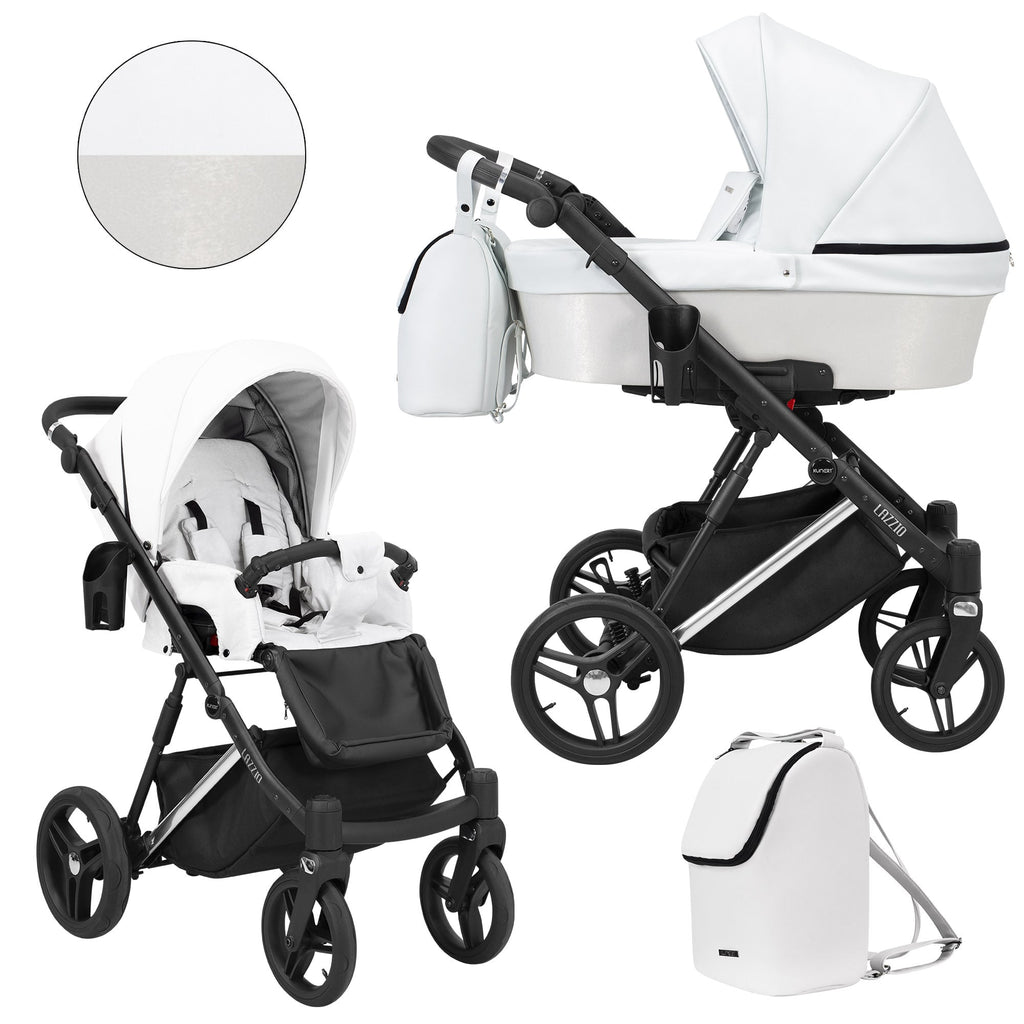 Kunert Lazzio Premium 2-in-1 Stroller – White Eco – image 1