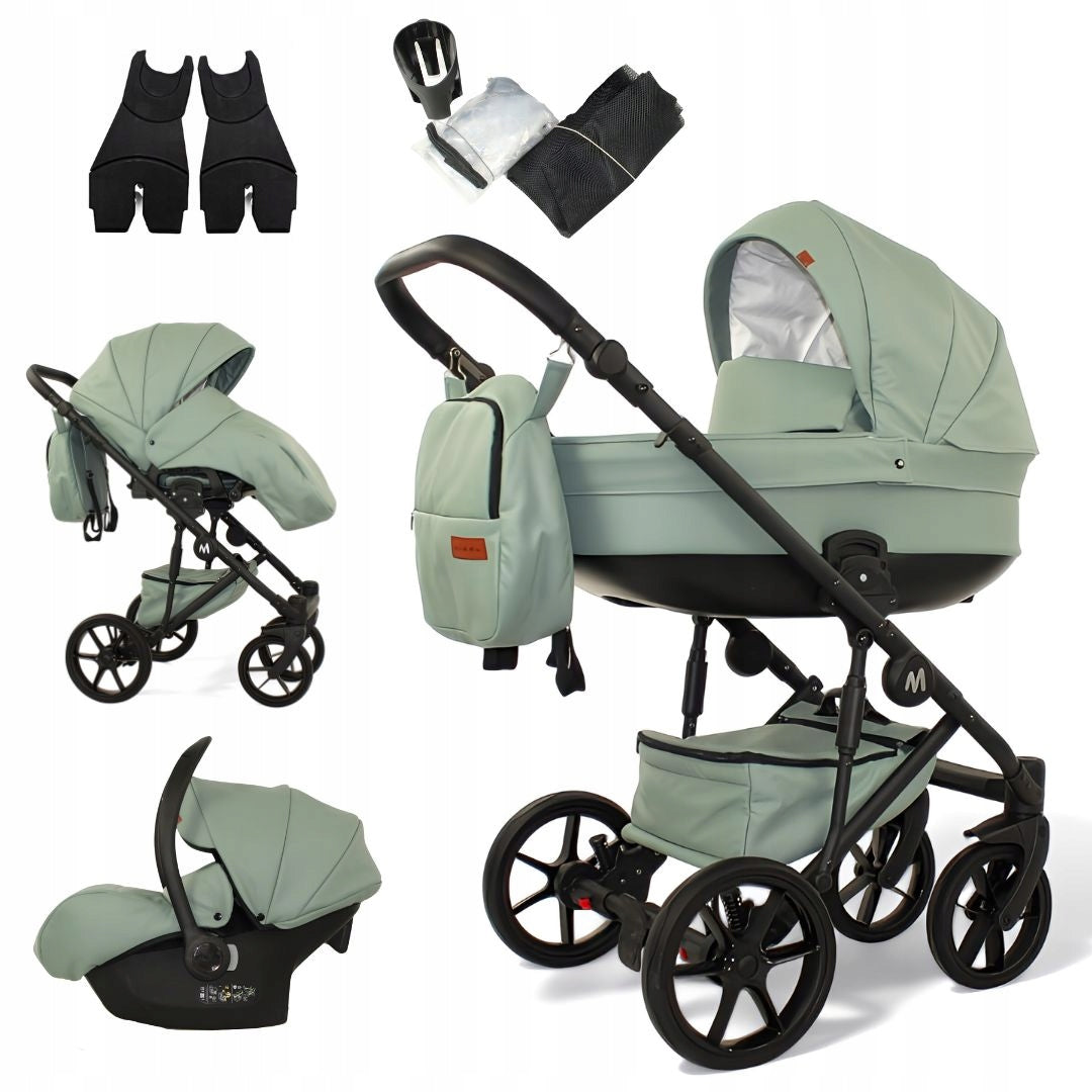 MOMMO Deluxe 3-in-1 Stroller – Mint – image 1