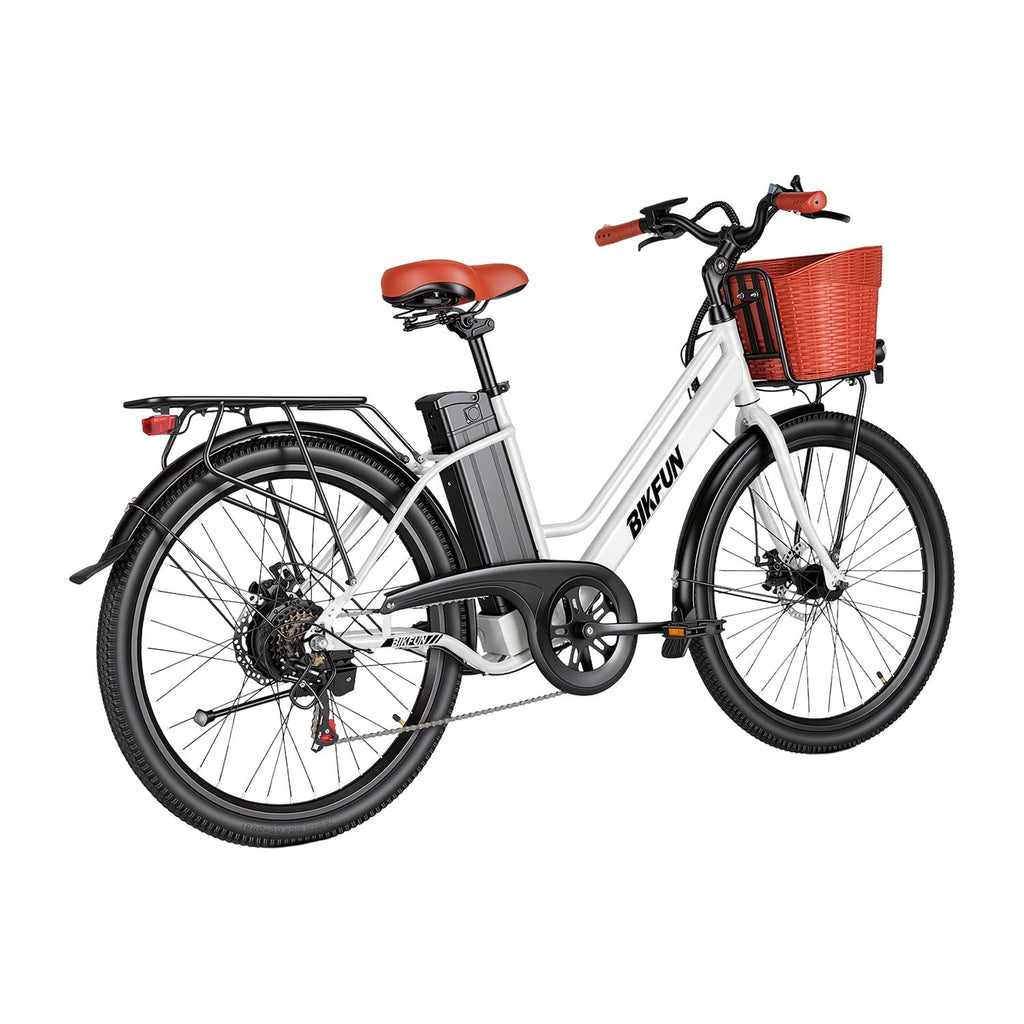 Bikfun AMAK00052 Women's Electric Bike 26" – White - photo 12