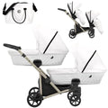 Kunert Ivento Duo 2-in-1 Twin Stroller – White Pearl – image 1