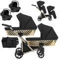 Kunert Ivento Duo Glam 3-in-1 Twin Stroller – IVE-07 Eco Black Pearl – image 1