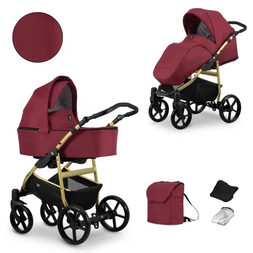 Kunert MATA 2-in-1 Stroller – Burgundy – image 1