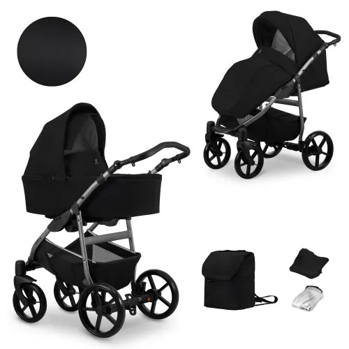 Kunert MATA 2-in-1 Stroller – Black – image 3
