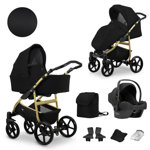Kunert MATA 3-in-1 Stroller – Black – image 1