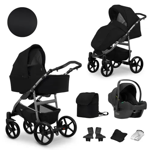 Kunert MATA 3-in-1 Stroller – Black – image 2