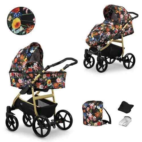 Kunert MATA 2-in-1 Stroller – Flowers – image 2