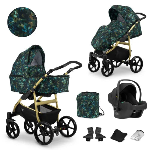 Kunert MATA 3-in-1 Stroller – Leaves – image 1