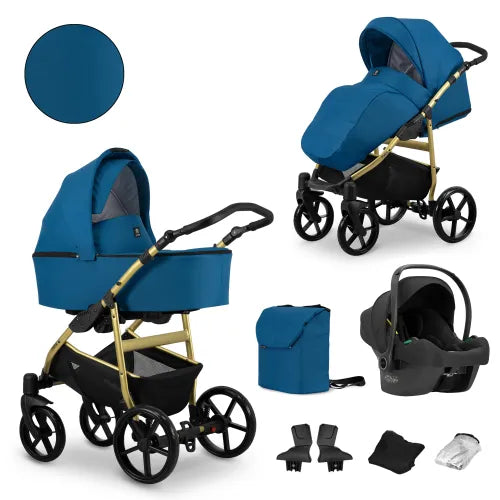 Kunert MATA 3-in-1 Stroller – Sea Blue – image 1