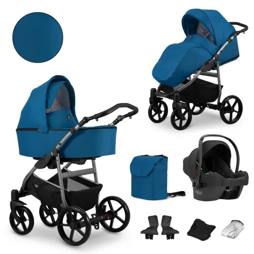Kunert MATA 3-in-1 Stroller – Sea Blue – image 2