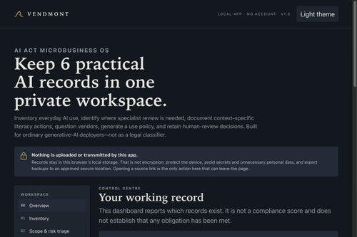 AI Act Microbusiness OS visual preview